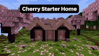 Minecraft | How to Build a Cherry Starter Home [1.20 Snapshot]
