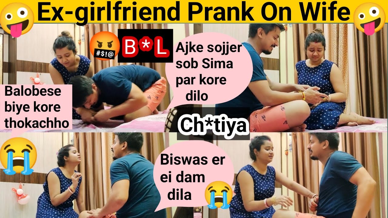 Ex-girlfriend Prank on Wife 🤪 || Prank Gone Wrong 🤬 || She literally cried 😭😰 #prank #viral