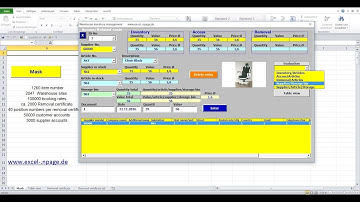Warehouse management program in Excel with article pictures and integrated supplier customer databas