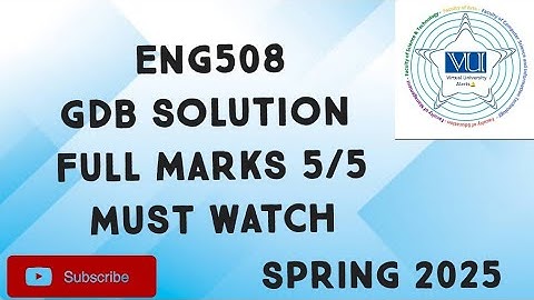 ENG508 GDB Solution Spring 2025 | eng508 gdb solution 2025 | eng508 gdb solved spring 2025