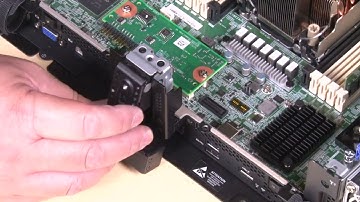 Lenovo ThinkEdge SE450 installing a security bezel cable module