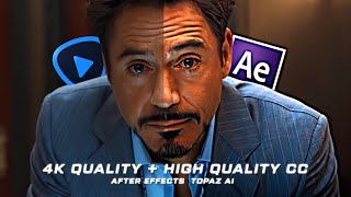 4K CC AFTER EFFECTS + HIGH QUALITY CC AFTER EFFECTS +TOPAZ AI BEST SETTINGS