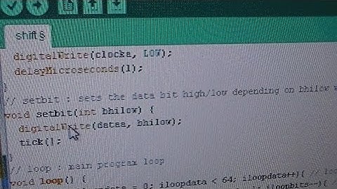Hakology - Bit Shift Arduino Code