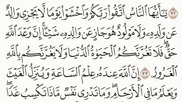 إن وعد الله حق فلا تغرنكم الحياة الدُّنيا - سورة لقمان - تلاوة مؤثرة بصوت القارئ ناصر القطامي