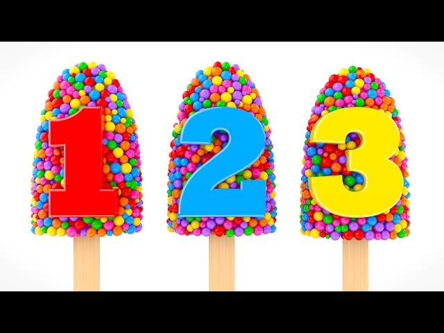 Learn Numbers with Colorful Balls Ice Cream - Colors and Numbers Collection class=