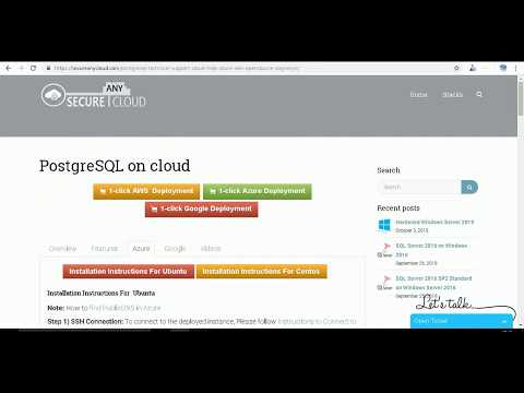 Secured Postgresql on Ubuntu 14.04 LTS - Deploy on Azure , AWS and Google Cloud Platform.