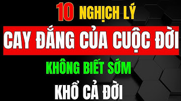 10 NGHỊCH LÝ CAY ĐẮNG CỦA CUỘC ĐỜI – KHÔNG BIẾT SỚM, KHỔ CẢ ĐỜI_ Triết Lý Tinh Hoa