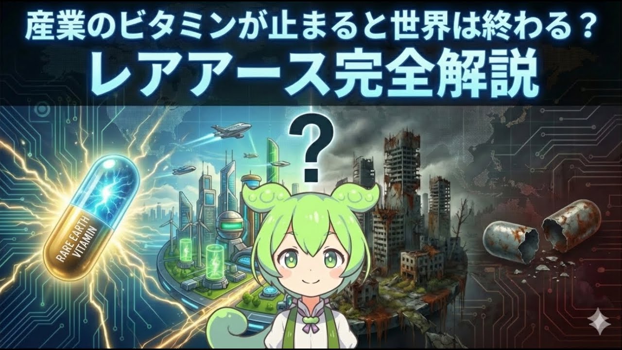 【完全解説】レアアースとは何か？産業のビタミンが止まると世界は終わる？レアアースの基礎と地政学