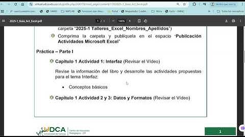 Video Tutorial Módulo Microsoft Excel - Curso Informática Básica 2025-1