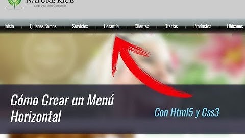 Cómo crear un menú horizontal con html y css.