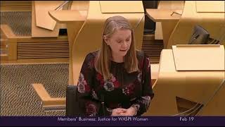 MSP and  Cabinet Secretary for Social Justice Shirley-Anne Somerville at Holyrood debate 19.02 2026