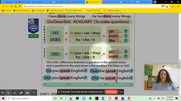 English Under 5- auxiliary verbs did/didn