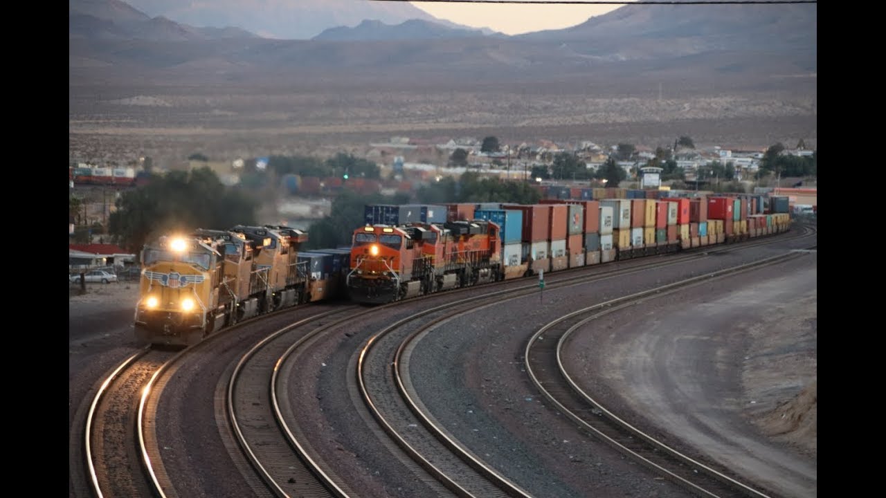 BNSF vs. UP Racing !! Frost & Barstow Railfanning ~アメリカの貨物列車カリフォルニア編⑧~