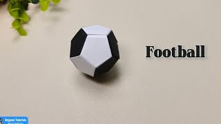 Easy Origami Football / フットボールの折り紙 / How To Make Paper
