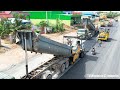 Fastest Asphalt Paving By Volvo P4370B & Sumitomo MF60WD | សកម្មភាពអ៊ុតកៅស៊ូផ្លូវជាតិលេខ២