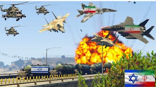 Irani Air force and Anti Tanks Attack on Israeli City Jerusalem & Helicopters - GTA 5