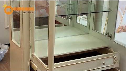 Hoàn thiện mẫu Tủ rượu tân cổ điển nhập khẩu sang trọng tại nhà anh Long - Long Biên
