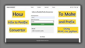 How to make Infix to Postfix and Prefix Converter Website Project | HTML/CSS/Python/Django Tutorial