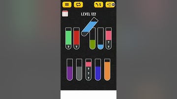 water sort level 122 | colour puzzle gameplay walkthrough solution