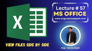 View Files Side by Side in MS Excel | Lecture #57 | MS Office in Urdu/Hindi | Engr. Usama Aqeel