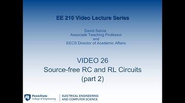 EE 210 lecture 26   Source free RC and RL Circuits part 2