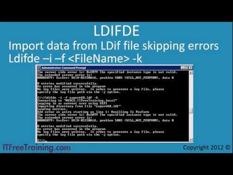 فيديو: كيف يمكنني استيراد ملفات Ldif إلى LDAP؟