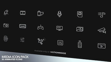Media Technology Animated Icons Pack - After Effect Project Files