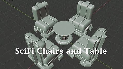 Blender 2.8: Modeling a SciFi Chair and Table