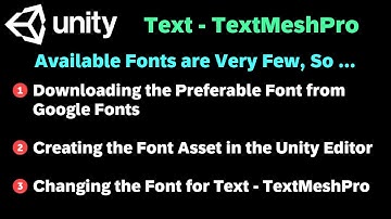 Unity: How to Add Available Font Assets for Text - TextMeshPro