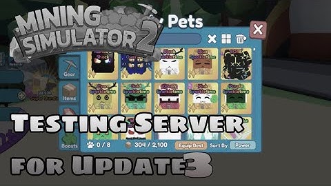 Testing Update 3 of MS2! | Mining Simulator 2: Testing Server (Roblox)