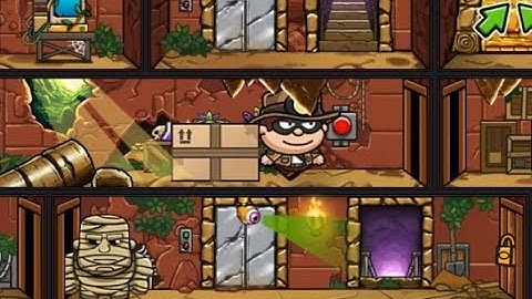 BOB THE ROBBER 5 - THE TEMPLE ADVENTURE LEVEL 8-9 GAME WALKTHROUGH