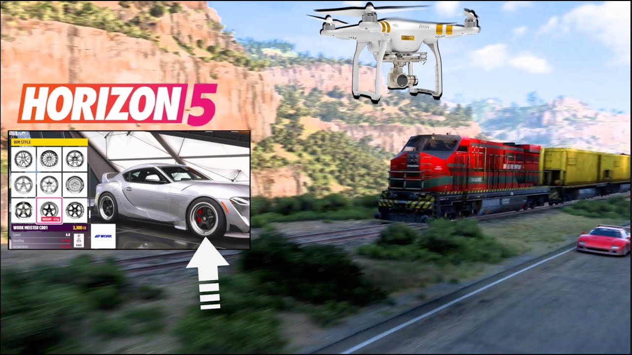 Forza Horizon 5 - Chasing The Train In Drone Cam! + ALL WHEELS ...