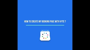 How to create my booking page with Vyte ?