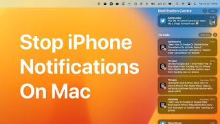 How To Stop iPhone Notifications From Appearing On Mac