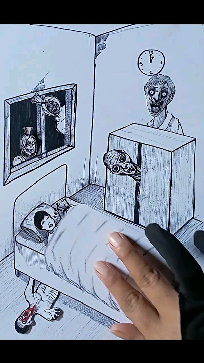 #shorts sharing bed with demons | berbagi ranjang dengan pocong #halloween #pocong