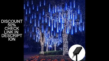 30/50cm Solar LED Meteor Shower Rain Lights Holiday String Lights Waterproof Garden Light Christmas