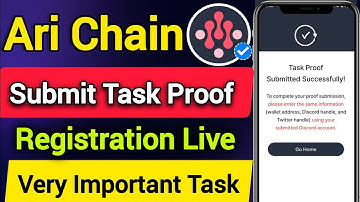 Ari Wallet Submit Your Task Proof || Ari Wallet Registration Live Ari Wallet New Update