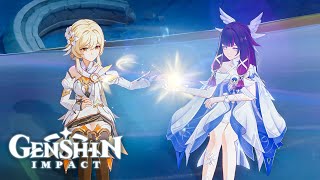 THE MOON & SPACESHIP!! COLUMBINA's Gift for LUMINE Cutscene Archon Quest Genshin Impact 6.3 LUNA IV
