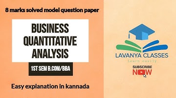 SEP SYLLABUS Business Quantitative Analysis B.com/BBA 8 marks question paper problems