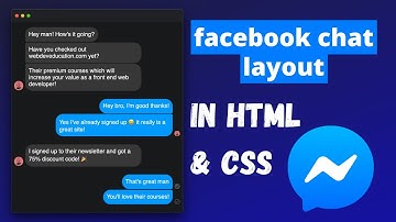 Facebook Chat layout from scratch - HTML & CSS tutorial