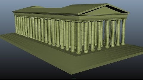 How to make a simple 3d model of an Ancient Greek Temple with columns (Autodesk Maya Tutorial)
