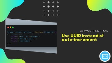 Laravel Tips & Tricks Use UUID instead of auto-increment