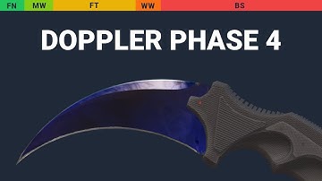 Karambit Doppler Phase 4 - Skin Float And Wear Preview