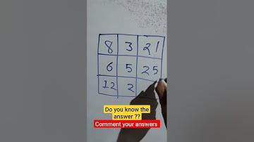 Do you know the answer? || Puzzle || Missing number #puzzle #shortvideo #missingnumber