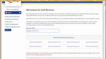 How to Create Your Own Quality Matters Self Review!