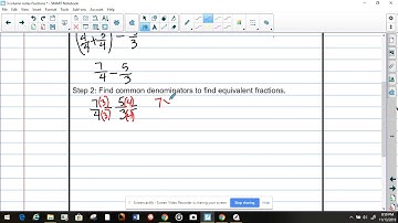 M3L11 Subractict fractions making like units numerically part 4.