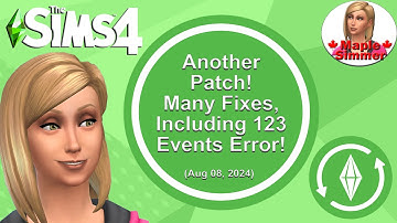 Another Patch! Many Fixes, Including 123 Events Error! (Sims 4 News)