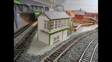 Buckland Junction Loft Model Railway 192. Buckland Junction gets a new signal box & railway scenery.