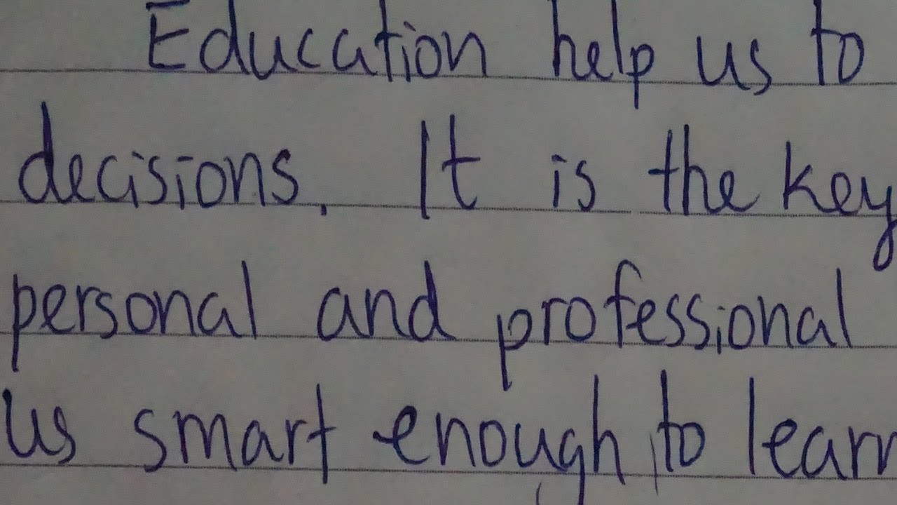 write essay about importance of education