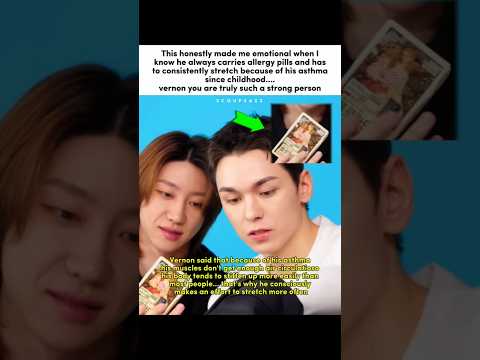 So this the reason behind vernon stretching 😥🥺!! #seventeen #vernon #the8 #v8